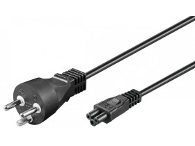 Kabel zasilający, Dania 2 m, Czarny