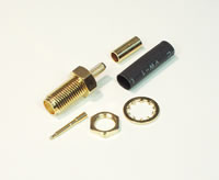 Złącze RP-SMA/ż zaciskane na RG174