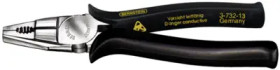 ESD combination pliers, 165 mm, 158 g, cut capacity (4/2.5/1.8 mm/–), 3-732-13