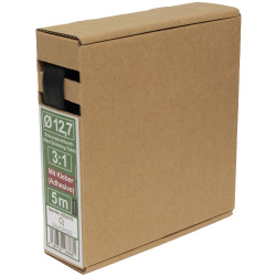 Quadrios 23CA179 Heatshrink Adhesive Black 12.7mm 3:1 5m Waterproof