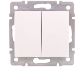 LOGI Łącznik zwierny podwójny śrubowy 10AX 250V biały 021022102 25069