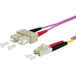 Metz Connect 151S1EOJO20E Fibre Optic Cable Violet 2.00 m 2x SC to 2x LC OM4