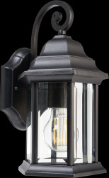 341244 Wall-mounted light, Saiph, 1x max. 60 W, E27, black, IP 23