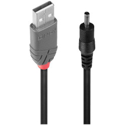 LINDY 70266 USB cable USB 2.0 A to 3.5mm DC Black 1.50m