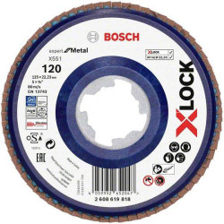 Bosch 2608619818 X551 Flap Disc 125mm For Metal Quick X-LOCK System