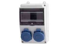 Rozdzielnica LAGO 7M - gniazda 2x230V IP65 /7 modułów/