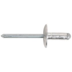 Sealey RM4819L Aluminium Multi-Grip Rivet Large Flange 4.8 x 19mm Pack of 200
