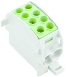 Potential distribution terminal, screw connection, 1 pole, 202 A, green, 1561670000