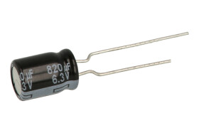 Kondensator; niskoimpedancyjny; elektrolityczny; EEUFR0J821B; 820uF; 6,3V; FR-A; fi 8x11,5mm; 5mm; przewlekany (THT); taśma; Pan