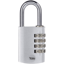 YALE YE3CB/38/131/1/S Silver Padlock 38mm Combination Secure Lock