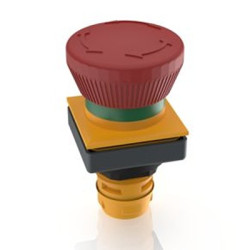 emergency stop button, square collar