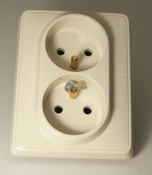 GNIAZDO PODWÓJNE CARIVA KREM 773718