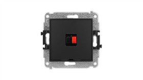 Icon Mechanizm Gniazda Głośnikowego Pojedynczego, Bez Pola Opisowego Czarny...