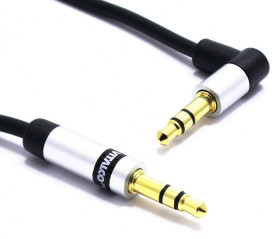 KABEL AUX JACK 3,5 STEREO KĄTOWY JKJ53 0.5m VITALCO