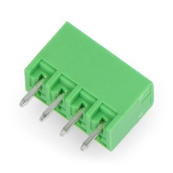 Listwa montażowa męska, 4-pinowa, raster 3,5mm, pionowa, zabudowana