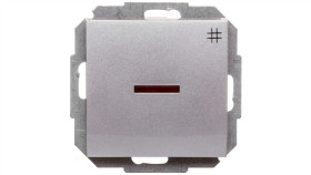 Sentia Łącznik Krzyżowy 10A Z Podświetleniem Srebrny Połysk Ip20 1428-56