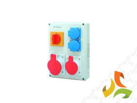 Rozdzielnica budowlana z wyłącznikiem 0-1 (zero jeden) RSK-1 1x32A/5p/400V 1x16A/5p/400V 2x16A/3p/250V IP44 940002 ELEKTROMET