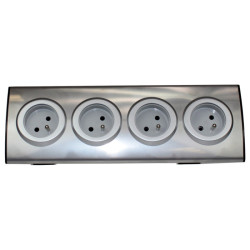 Gniazdo meblowe 4x2P+Z INOX OR-AE-1340 Orno