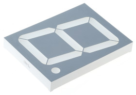 Wyświetlacz diodowy LED 7-segmentowy ze wspólną anodą 31 mcd RH DP, Zielony 101mm Kingbright 568 nm