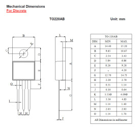 Tyrystor 12A 600V DiodesZetex SCR 125A TO220AB