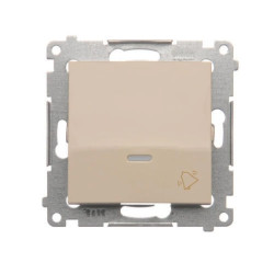 Simon 54 Premium Przycisk dzwonek” z podświetleniem LED (moduł) 16AX, 250V~, zaciski śrubowe kremowy DD1AL.01/41