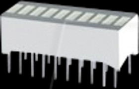 DC-10EGWA Bar graph display, 10 elements, red, green