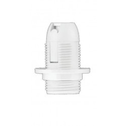 Oprawka E14 - 1 termoplastyczna biała z kołnierzem D.3027B