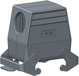 Housing, size HA32, die-cast aluminum, M32, angled, clip locking, IP65, T1729322132-000