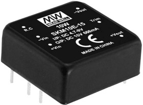 MW Mean Well SKM10C-15 Moduł przetwornicy DC/DC SKM10C-15, 10 W, 666 mA, 1 szt.