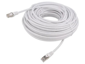 PP6A-LSZHCU-W-30M Patch cord S/FTP 6a drut Cu LSZH biały 30m 27AWG Cablexpert