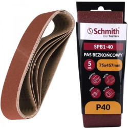 Pas bezkońcowy taśma papier ścierny P40 75x457mm 5szt Schmith