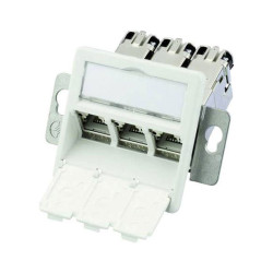 Telegärtner 100022966 Network outlet Flush mount CAT 6A 3 ports White