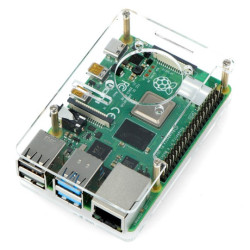 Obudowa do Raspberry Pi 4B - przezroczysta otwarta LT-4B04