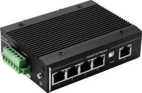 Switch przemysłowy Ethernet TRU COMPONENTS TC-XL-205GP TC-13427356, 1+4 Porty, 10 MBit/s, 100 MBit/s, 1000 MBit/s
