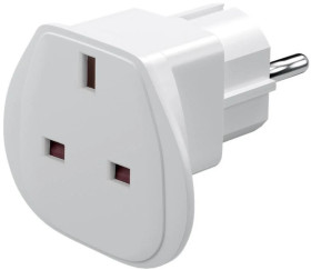Adapter podróżny UK do UE, biały