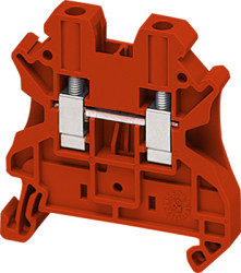 Terminal block, 2 pole, 0.2-4.0 mm², clamping points: 2, red, screw connection, 32 A, NSYTRV42RD