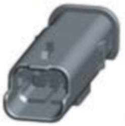 Plug, unequipped, 2 pole, straight, 1 row, yellow, 1801174-4