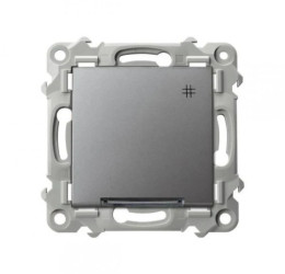 SZAFIR Łącznik krzyżowy z podświetleniem niebieskim szary mat ŁP-4ZS/m/70