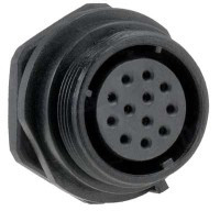 SPP2112-12GZ-P Gniazdo 12 pin, zakręcane na obudowę, zakręcany, wodoodporny - gwint zewnętrzny, 400V, 5A