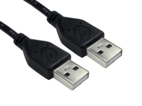 Kabel USB, dł. 0.5m, kolor: Czarny