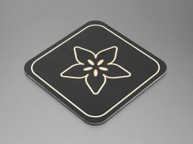PCB Coaster with Gold Adafruit Logo