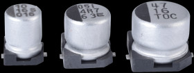 SMD electrolytic capacitor, 47µF, 20%, 16V, 85°, 5 x 5.3mm