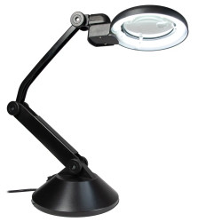 Lampa z lupą Yihua 728 90mm 3D-10D ramię łamane czarna