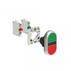 Zestaw pulpitowy przycisk 2 klawiszowy zielony-czerwony 2 kryte z samopowrotem adapter zestyki 1Z+1R LPCB7113K11