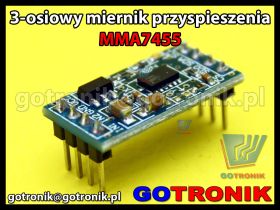 Moduł 3-osiowy akcelerometr MMA7455
