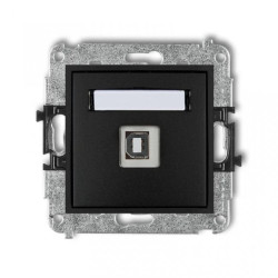 MINI Gniazdo pojedyncze USB-AB 2.0 czarny mat 12MGUSB-3