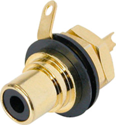 RCA chassis socket, Cincheinbaubuchse, 1 A, löten, NYS367-0
