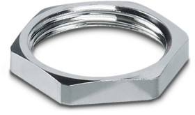 Nut, PG11, W 21 mm, H 3 mm, brass, 3241154