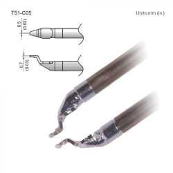 Grot lutowniczy ołówkowy Hakko do FX-9705 Ścięta 0,5 mm, 0,7 mm T51