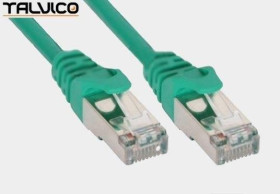Patch cord FTP kat.5e CCA 1,0m zielony 5P45